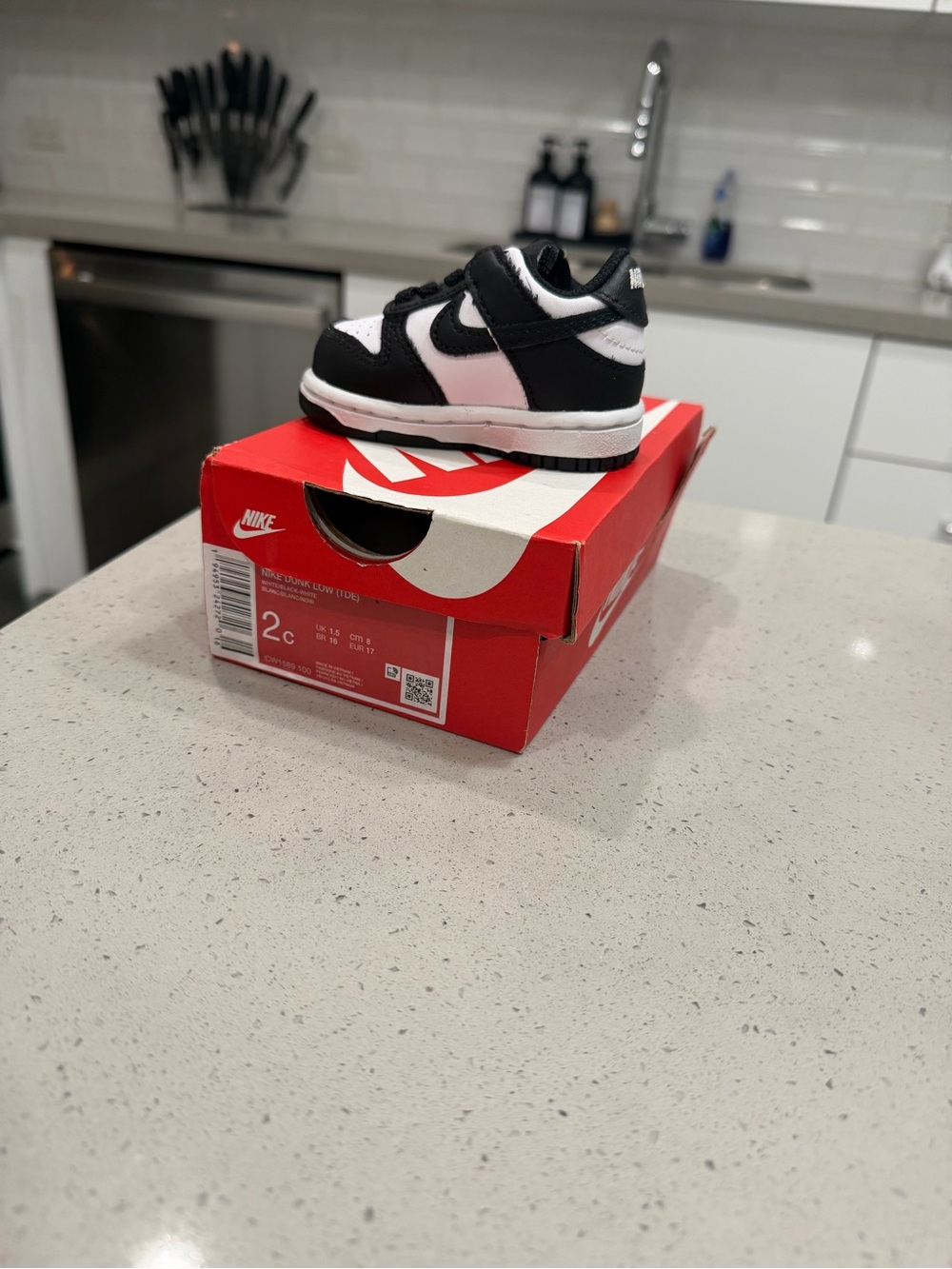 Nike Toddler Black and White Low-Top Sneaker